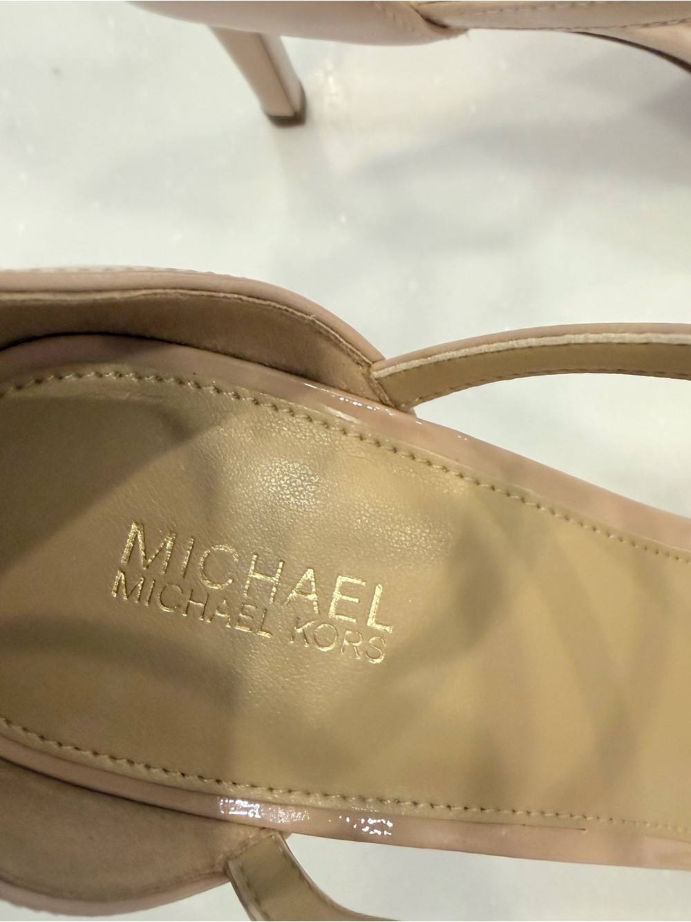 Michael Michael Kors Ava Mid Sandal Light Blush / Nude Sz 9.5 M New In Box - Picture 7 of 13